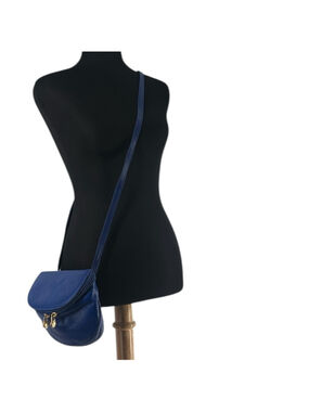 Holt Renfrew vintage mini crossbody bag Blue Leather made in Italy luxury